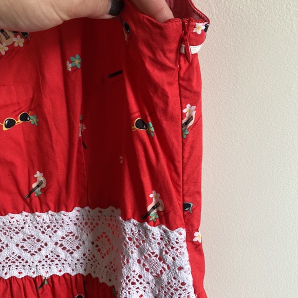 TROLLIED DOLLY retro rockabilly Hawaiian print dress XL - Picture 6 of 6